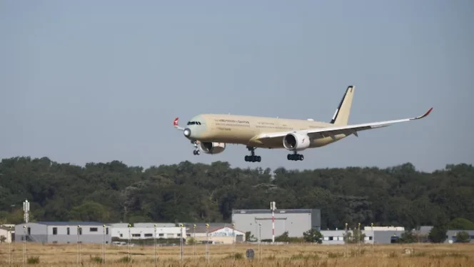 Photo avion en vol d'essai